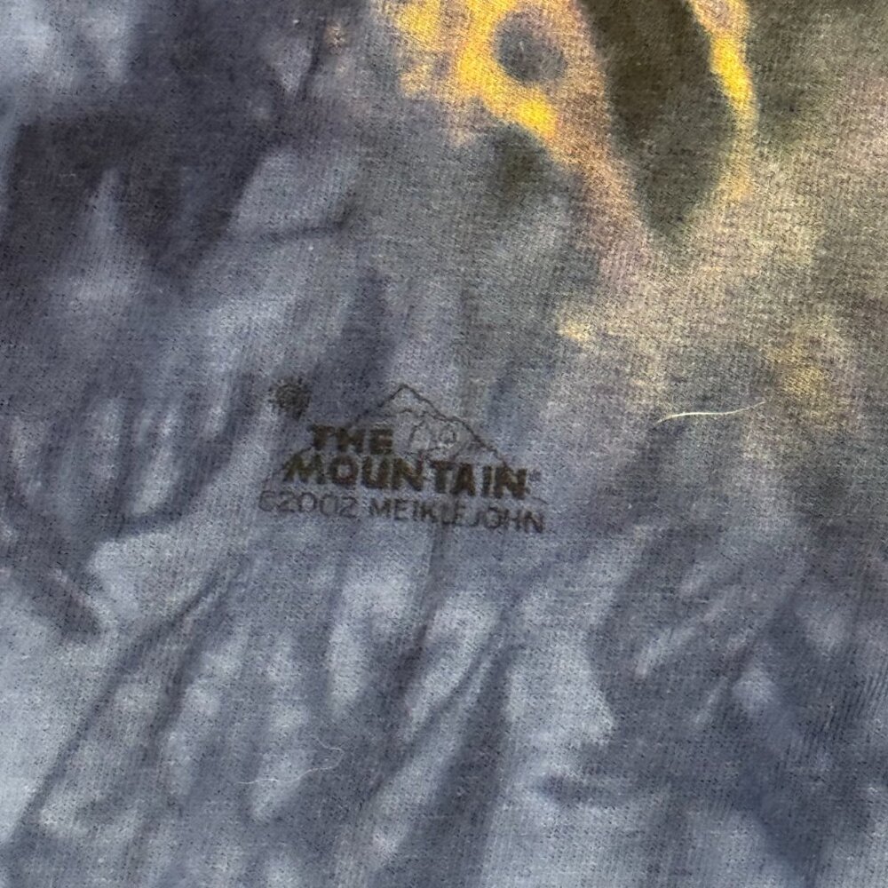 Vintage Y2K The Mountain Blue Tie Dye Wolf Moon Spirit Graphic T Shirt Men's 3XL - Picture 5 of 7
